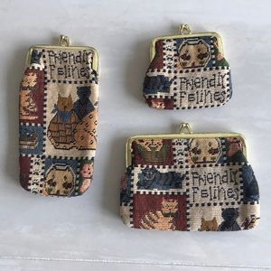 Tapestry purse set of 3
